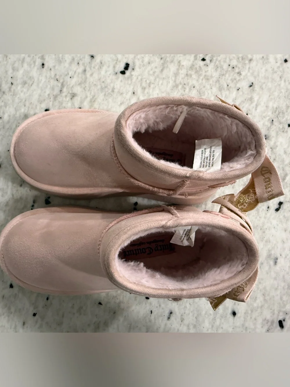 Juicy Couture “Olden” Short Ankle Bootie with Ribbon